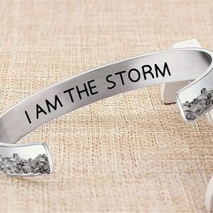 NWTStainless cuff i am the storm